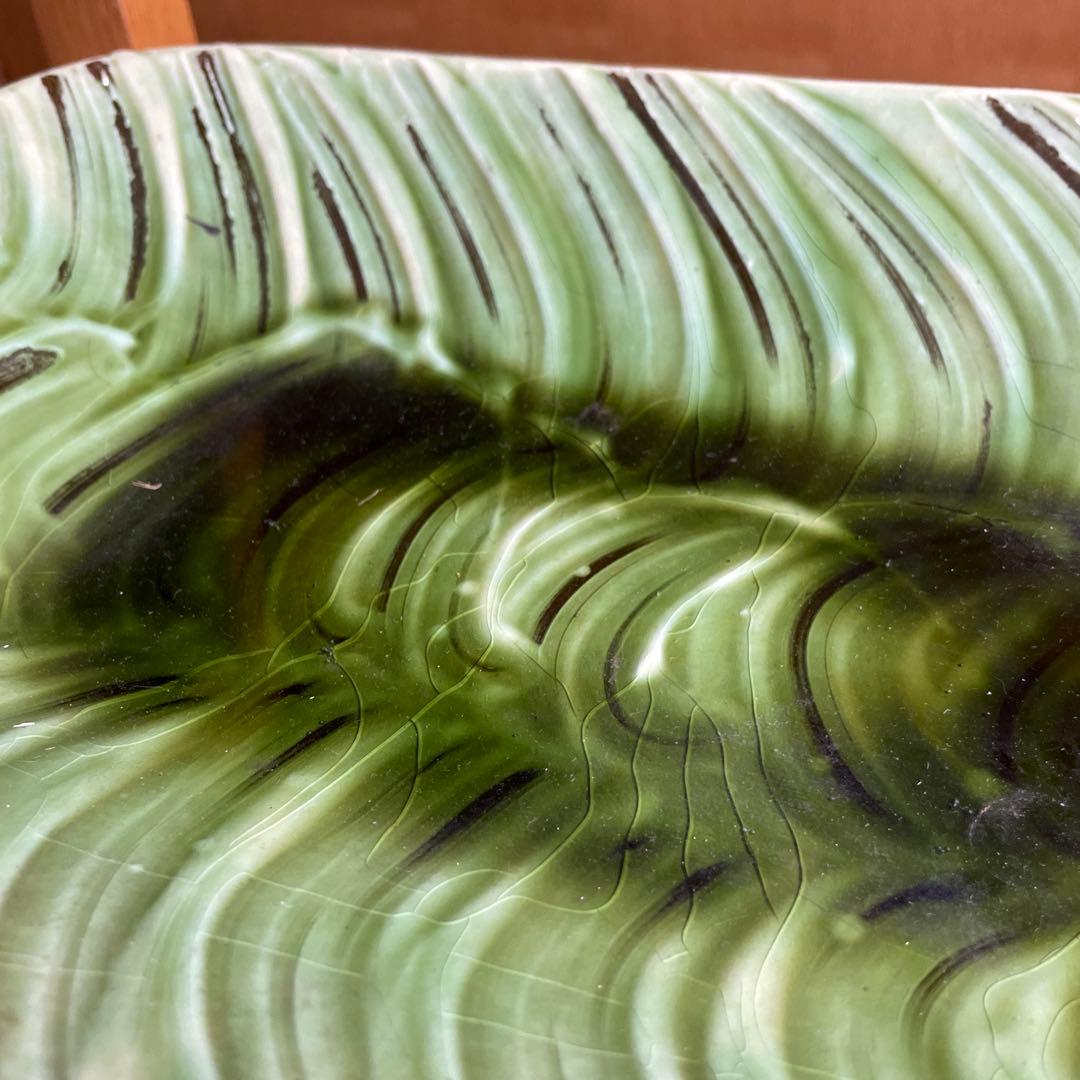 布志名焼　スリップウェア　長皿　箱なし