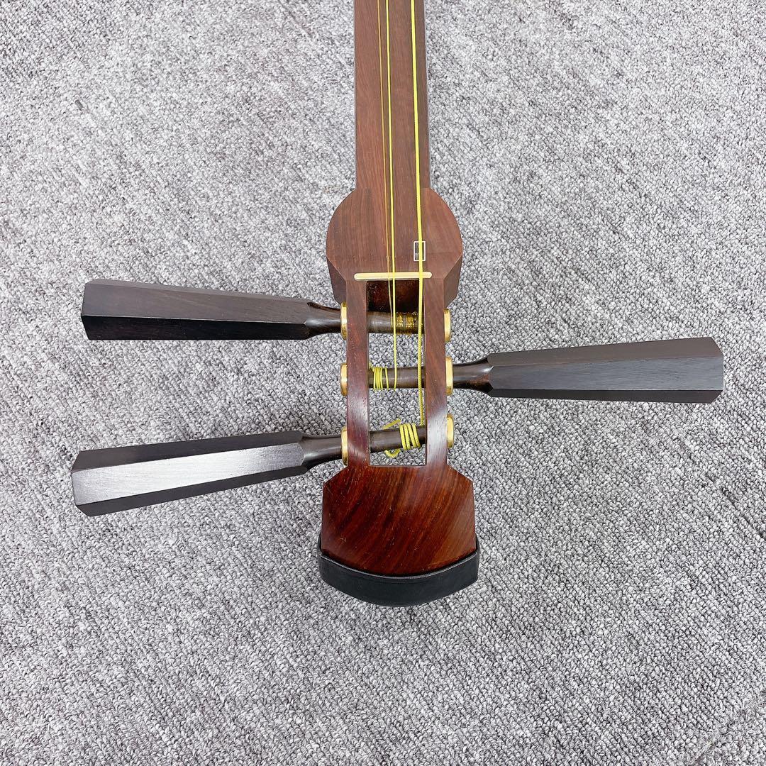 津軽三味線 紅木 太棹 東さわり 二本溝 子持ち綾杉胴 和楽器 楽器・機材
