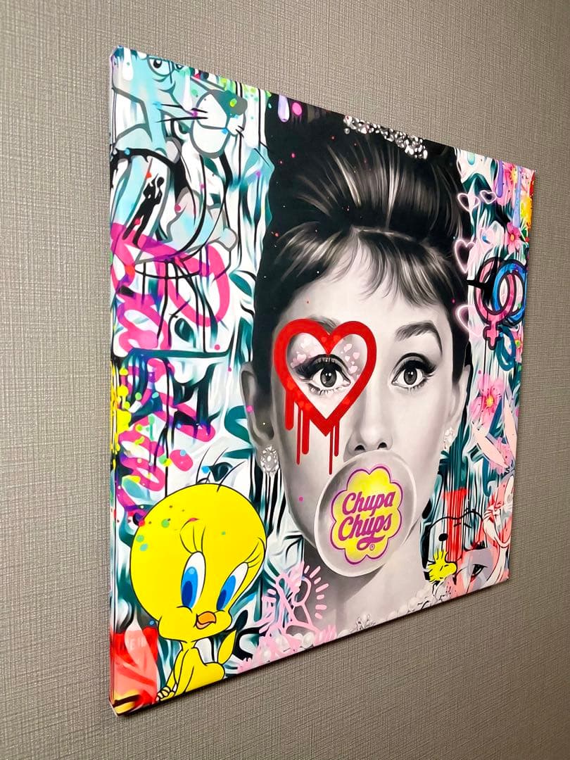 木枠付きキャンバスアート♡オードリーヘプバーン　バンクシー　マリリンモンロー