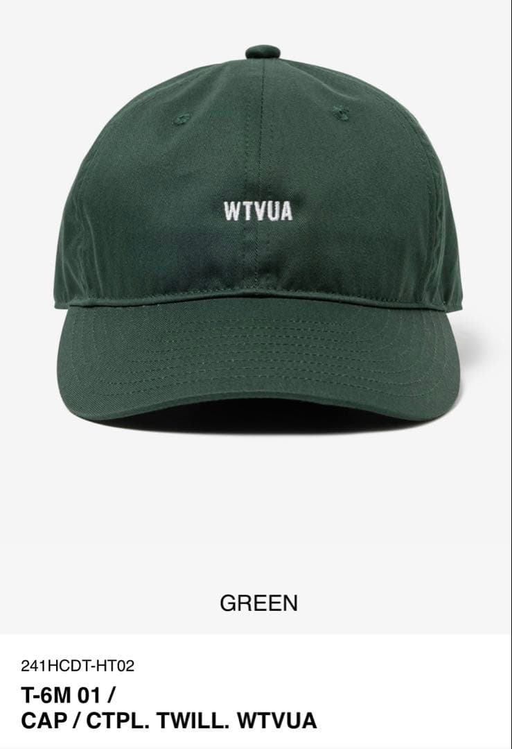 WTAPS T-6M 01キャップ GREEN ダブルタップス CAP