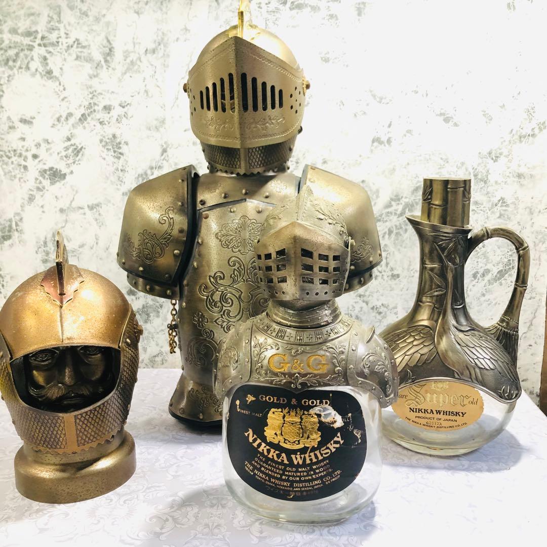 アンティーク ニッカウヰスキー オルゴール付 甲冑 ボトルケース NIKKA