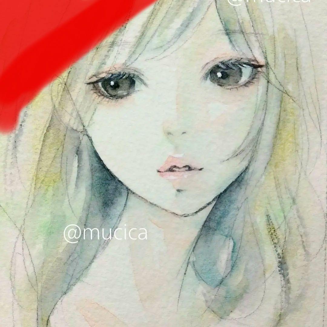 24531A 肉筆原画手描きイラスト絵画ドローイング