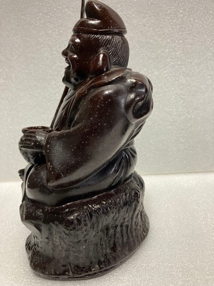 昭和レトロ 木製 木彫り 七福神 大黒天 大黒様 置物 オブジェ インテリア