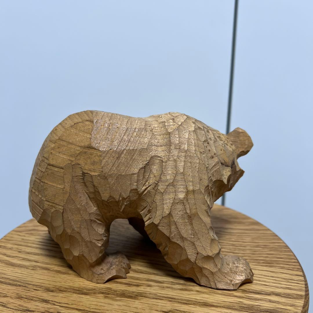 木彫りの熊 ② みきおさんのクマ 伊藤幹男 伊藤幹雄作 鮭背負い