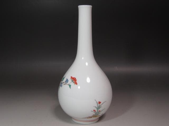 ☆　14代酒井田柿右衛門　錦牡丹鳥一輪生　☆y527