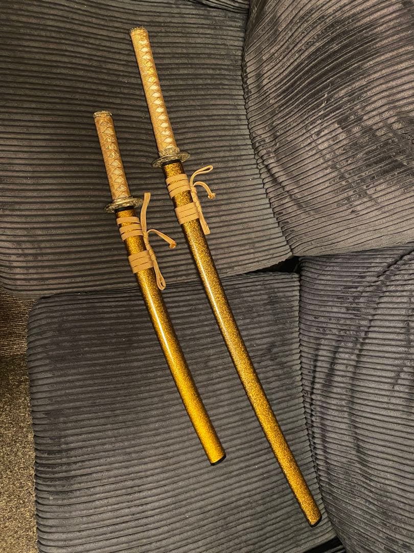 日本刀 模造刀 2本セット 金色