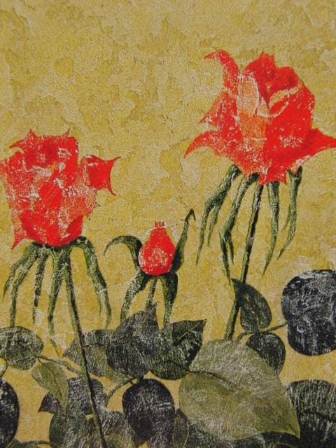 宮田圭、≪漂≫72『バラ』、希少な額装用画集より、新品高級額装付