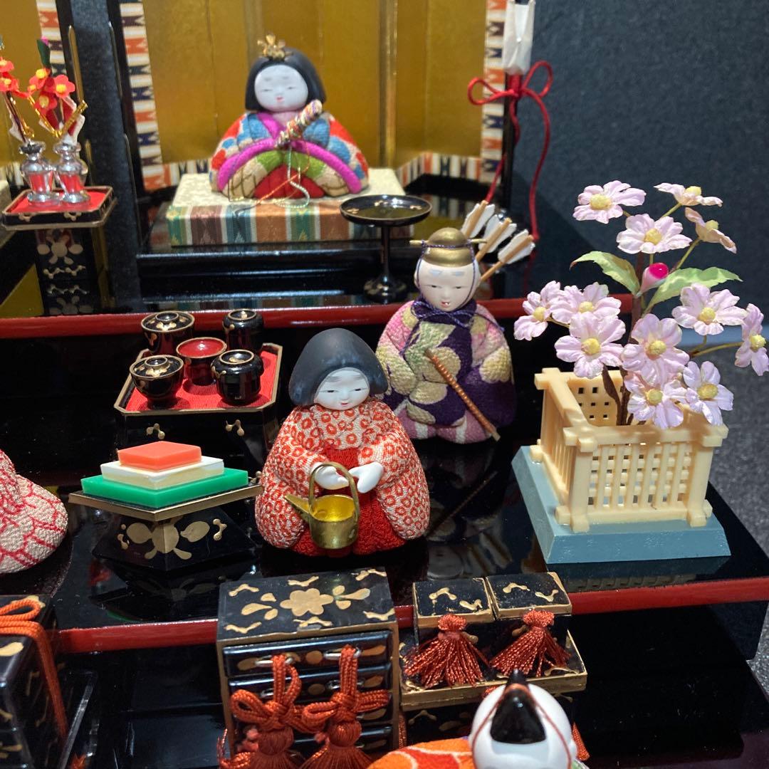 雛人形　木目込み豆雛　桐箱付き