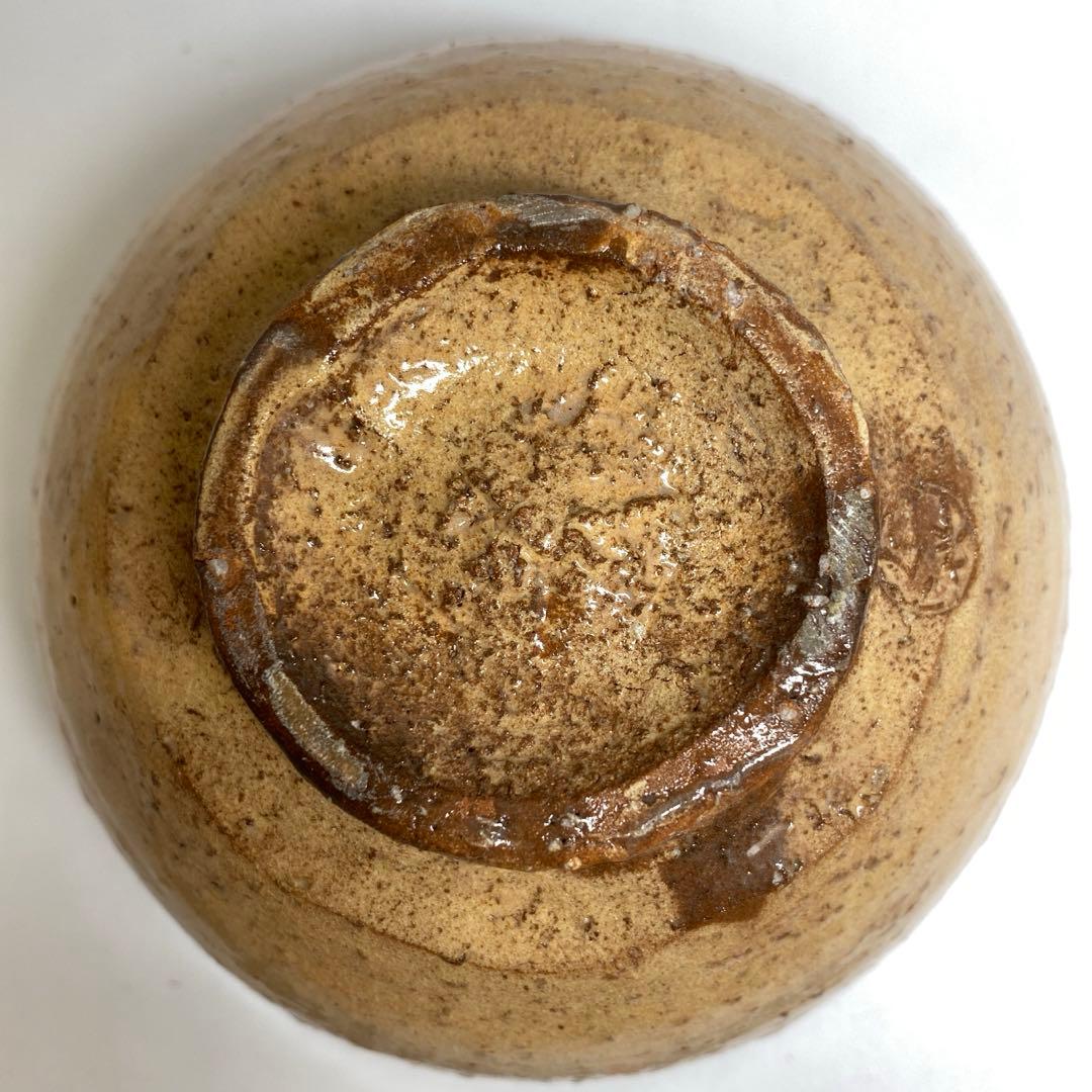 ☆茶3 萩焼名工 岡田裕 萩茶碗 共箱 直径14cm 東N7-