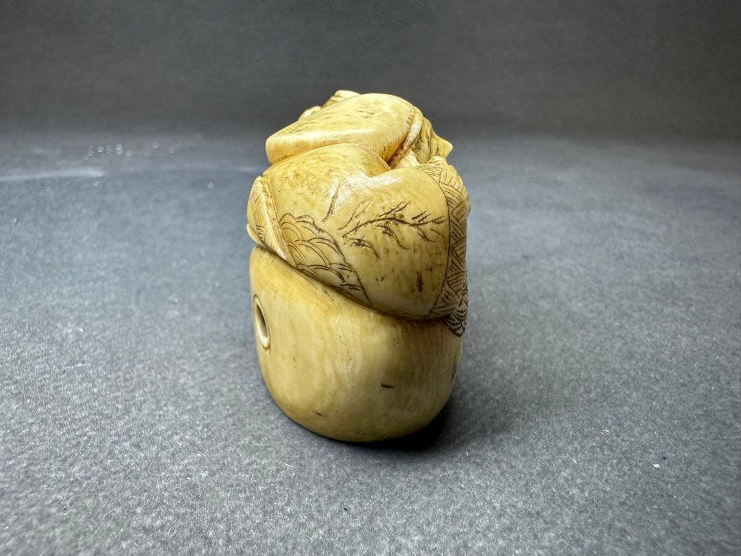 印籠 極上 根付 置物 古美術品 細密細工 骨董 アンティーク 彫刻 工芸品