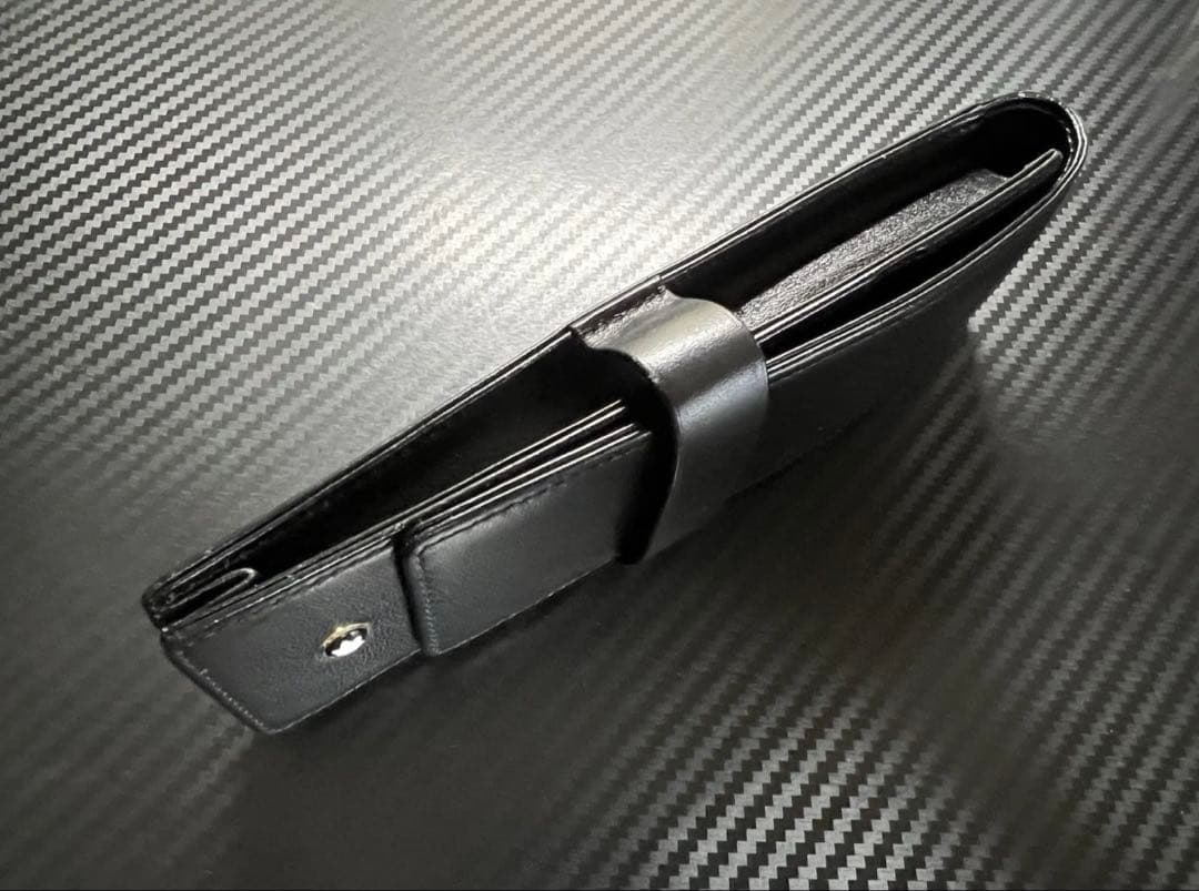 美品 モンブラン シエナ ペンケース 2本差し ブラック