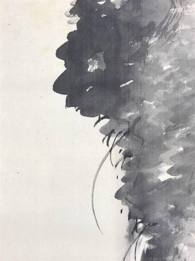 真作/真野暁亭/滝図/山水図/瀑布図/瀧図/掛軸/名家伝来/AE-164