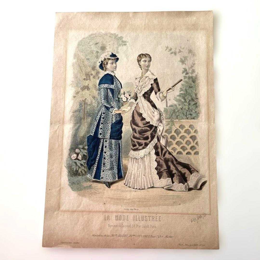 1862年銅版画◇フランス ファッション誌『ラ・モード・イリュストレ