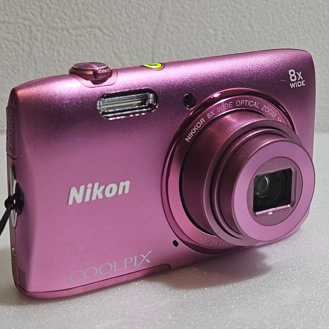 Nikon COOLPIX S3600 ピンク 動作確認済 8倍ズーム - メルカリ