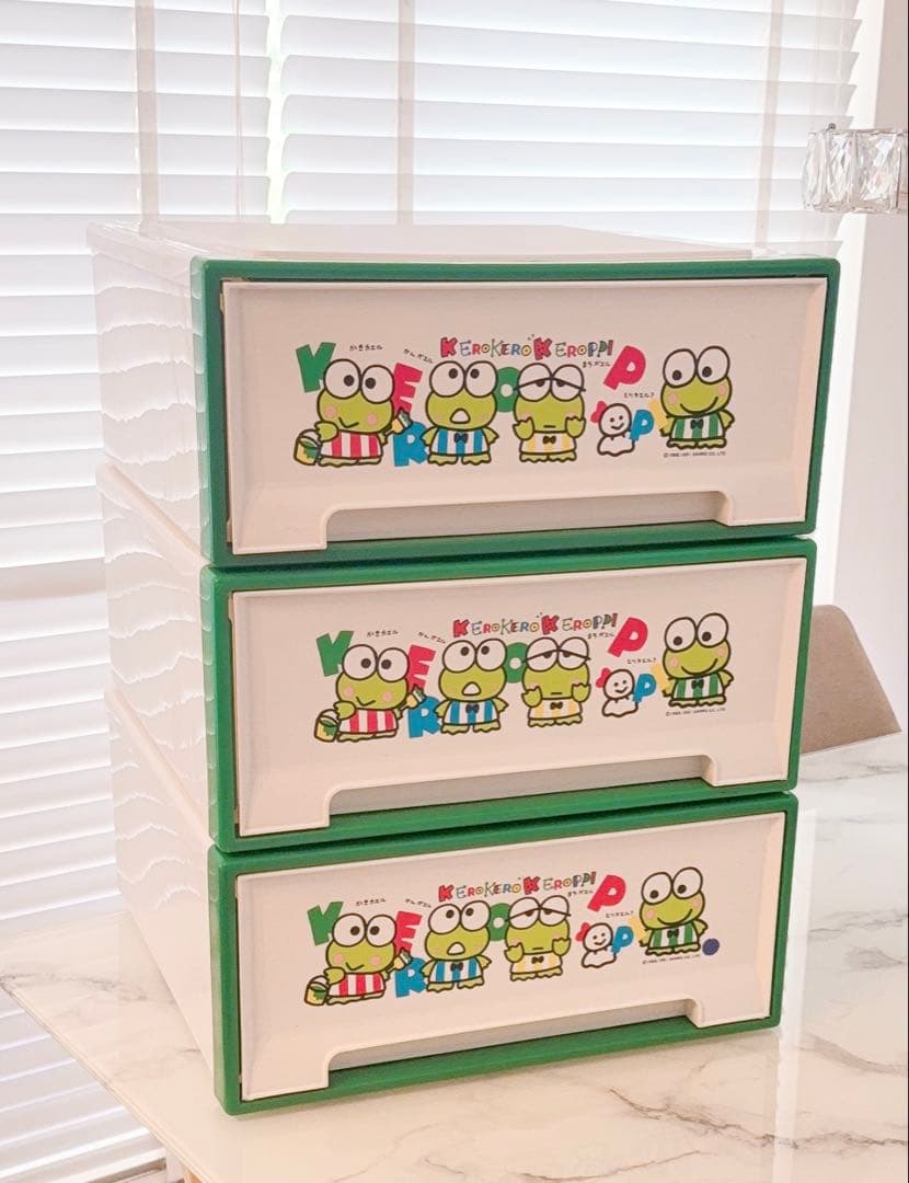 サンリオ けろけろけろっぴ 収納ケース プラスチックケース 3個セット
