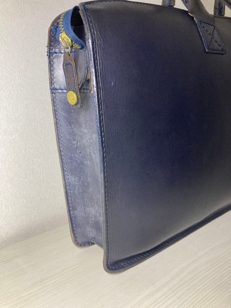 GLEN ライトウェイトブリーフケース ネイビー ブライドルレザー