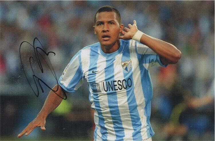 直筆サイン入り写真 ホセ・サロモン・ロンドン 大連一方足球倶楽部 SA