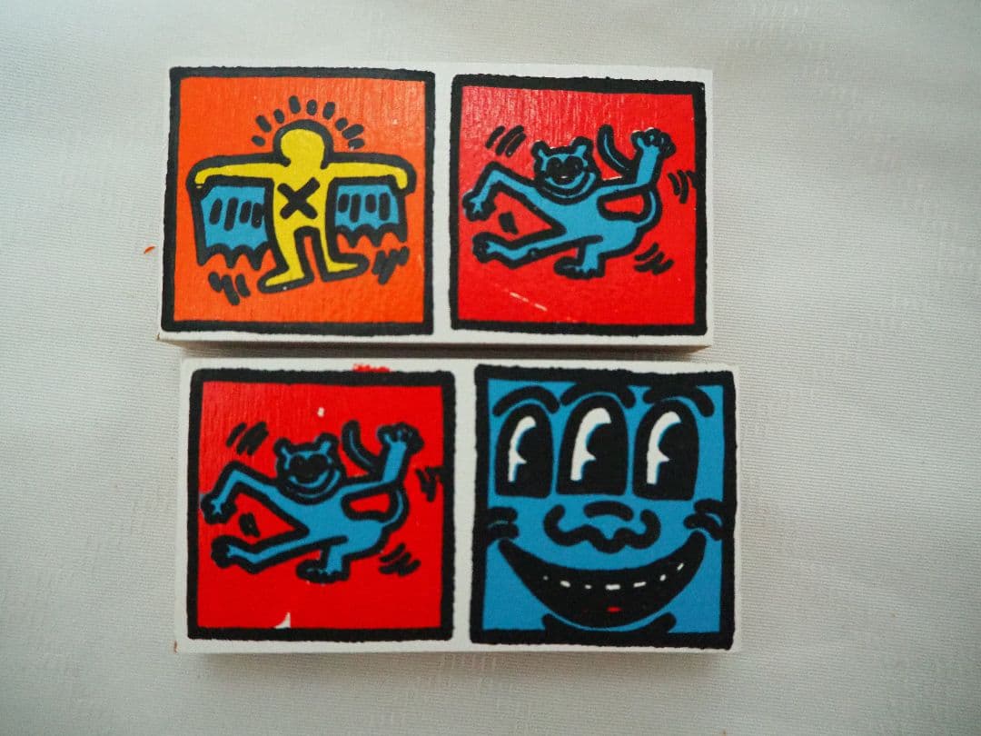 希少 キースヘリング 木製 ドミノ インテリア