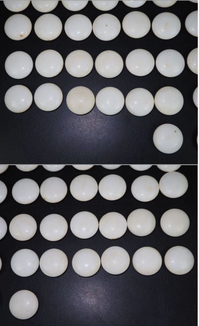 送料無料　日向特産　日向スワブデ蛤碁石31号・碁笥セット　旧家蔵出