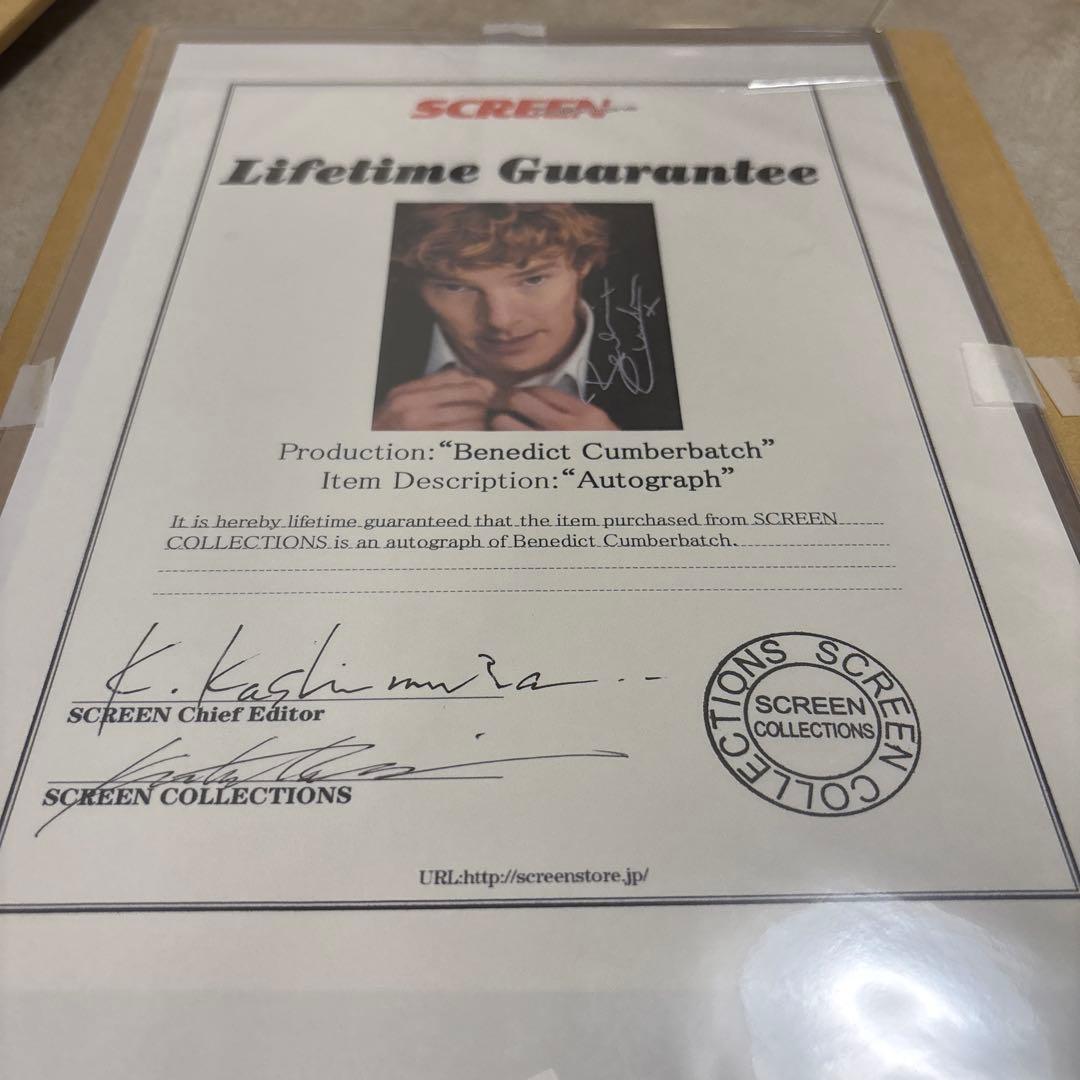 ベネディクト カンバーバッチ 直筆オートグラフ（保証書つき）