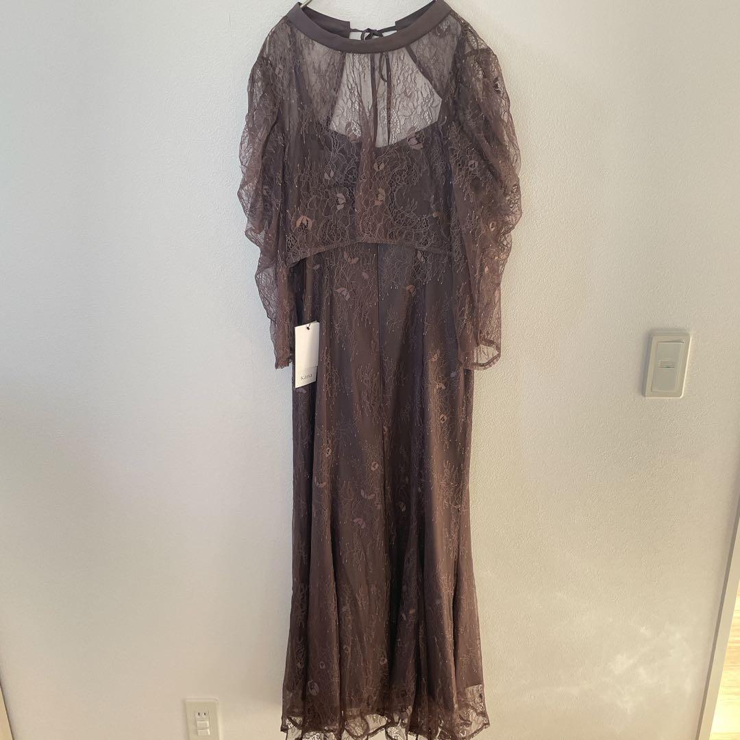 新品未使用　Dorry Doll ボレロレイヤーレースドレス　チャコールグレー