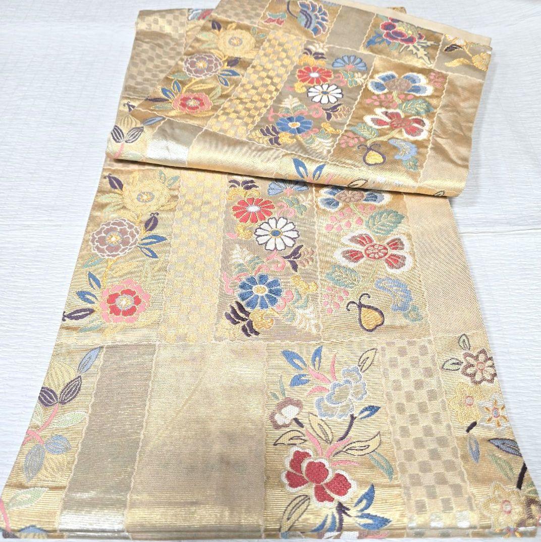 クリーム熨斗目振袖7点フルセット、成人式、前撮り、結婚式に