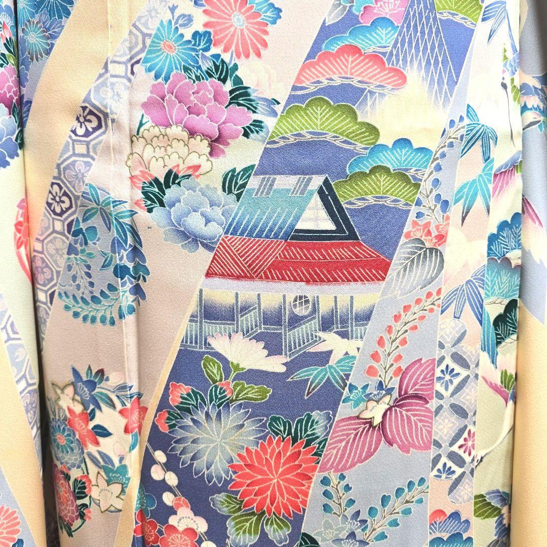 クリーム熨斗目振袖7点フルセット、成人式、前撮り、結婚式に