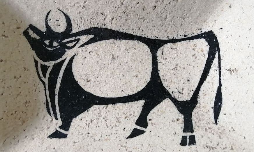 福田平八郎 雄牛飾皿 - メルカリ