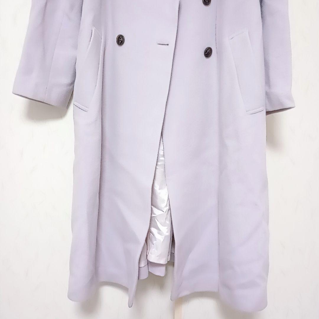 ライトモッサチェスターコート ロング ピンク ラベンダー ジル