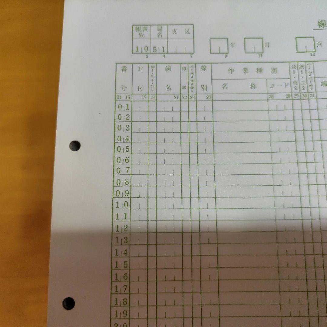 国鉄 線路保守作業日報 希少 - メルカリ