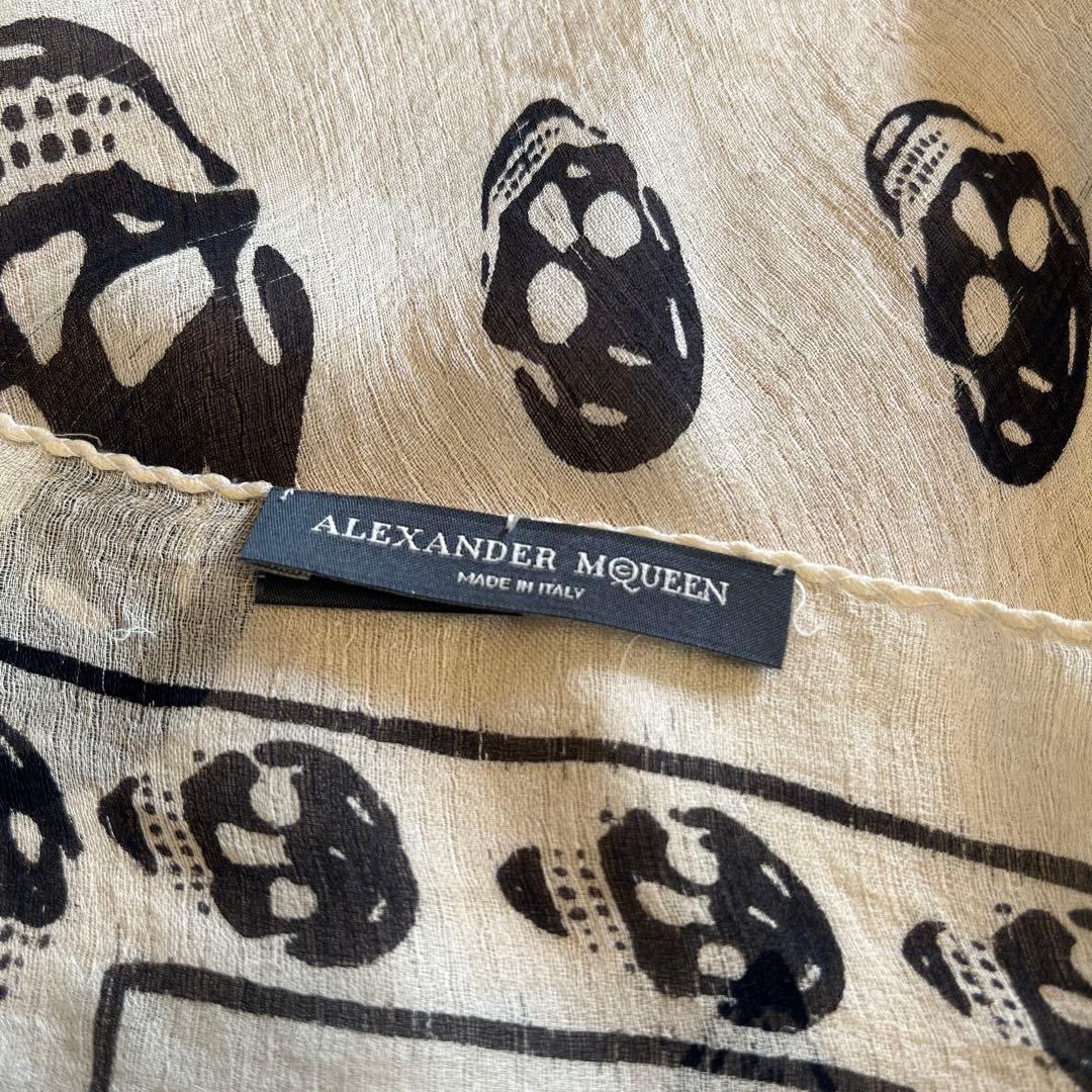 ALEXANDER McQUEEN スカーフ　スカル　シルク