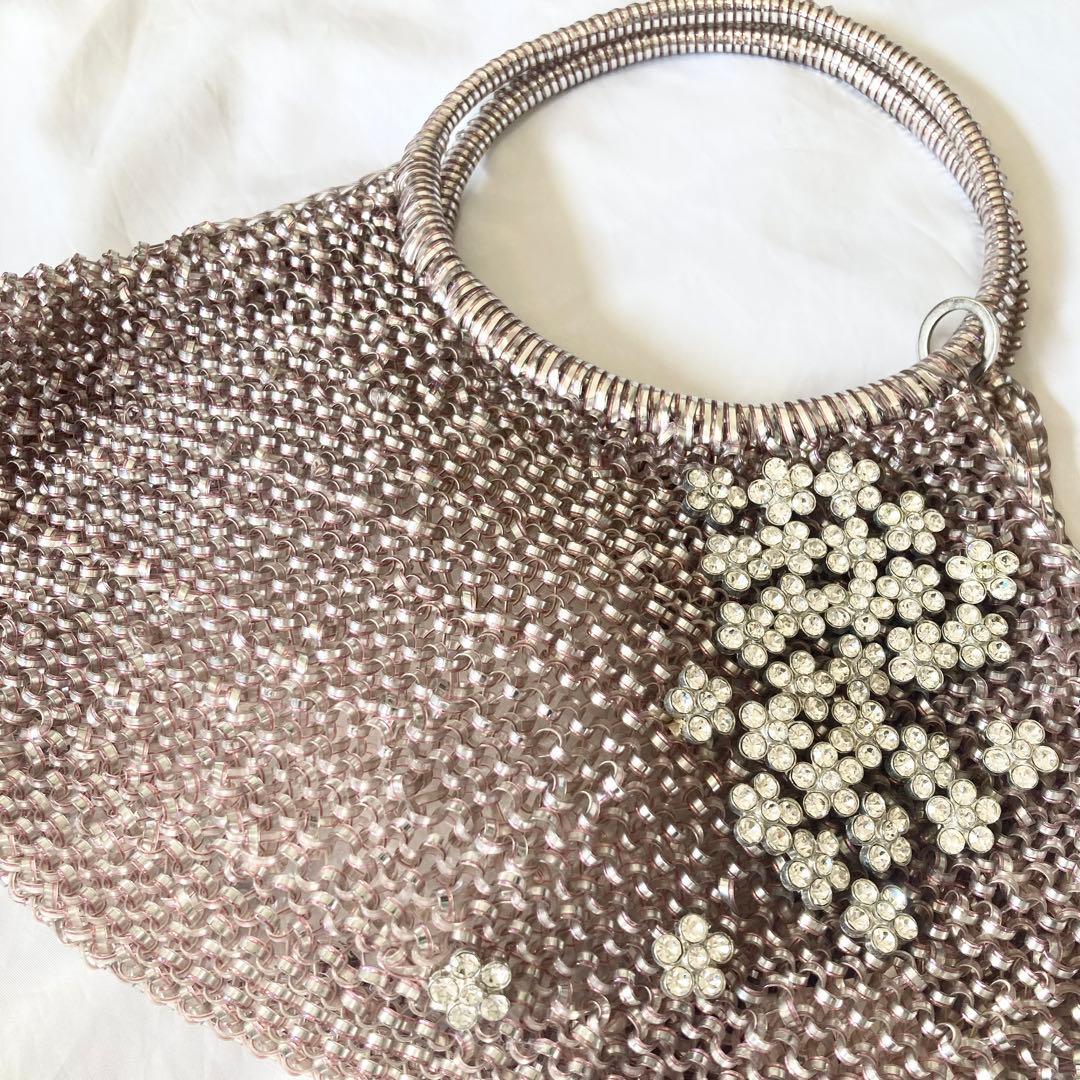 新品　アンテプリマ　ワイヤーバッグ　フラワービジュー　ハンドバッグ　PVC