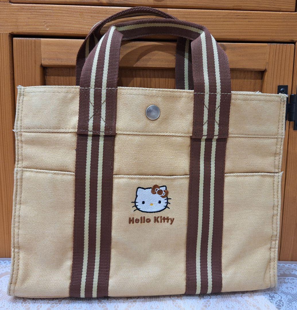 ハローキティ 2003 Vivitix トートバッグ 茶系 平成レトロ 激レア