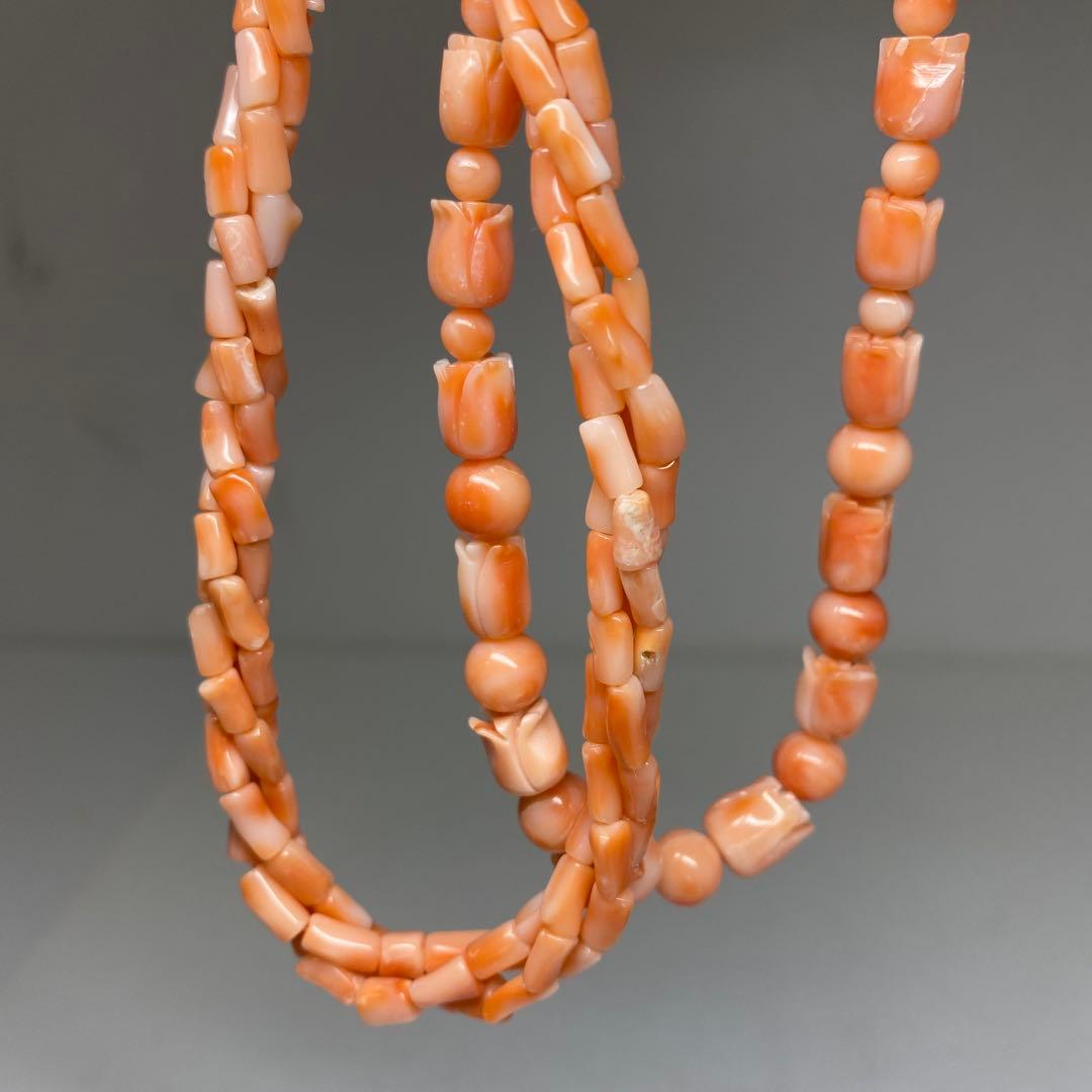 本桃色珊瑚ネックレス 148g トヒオ 東さ7-0216☆2Fの通販はau PAY