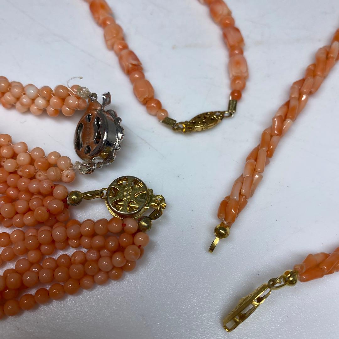 本桃色珊瑚ネックレス 148g トヒオ 東さ7-0216☆2F