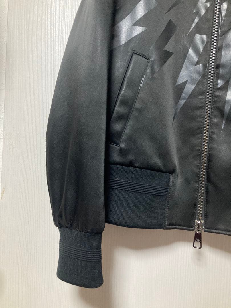 NEIL BARRETT 稲妻 サンダーボルト MA1 ニールバレットS 黒 NEIL