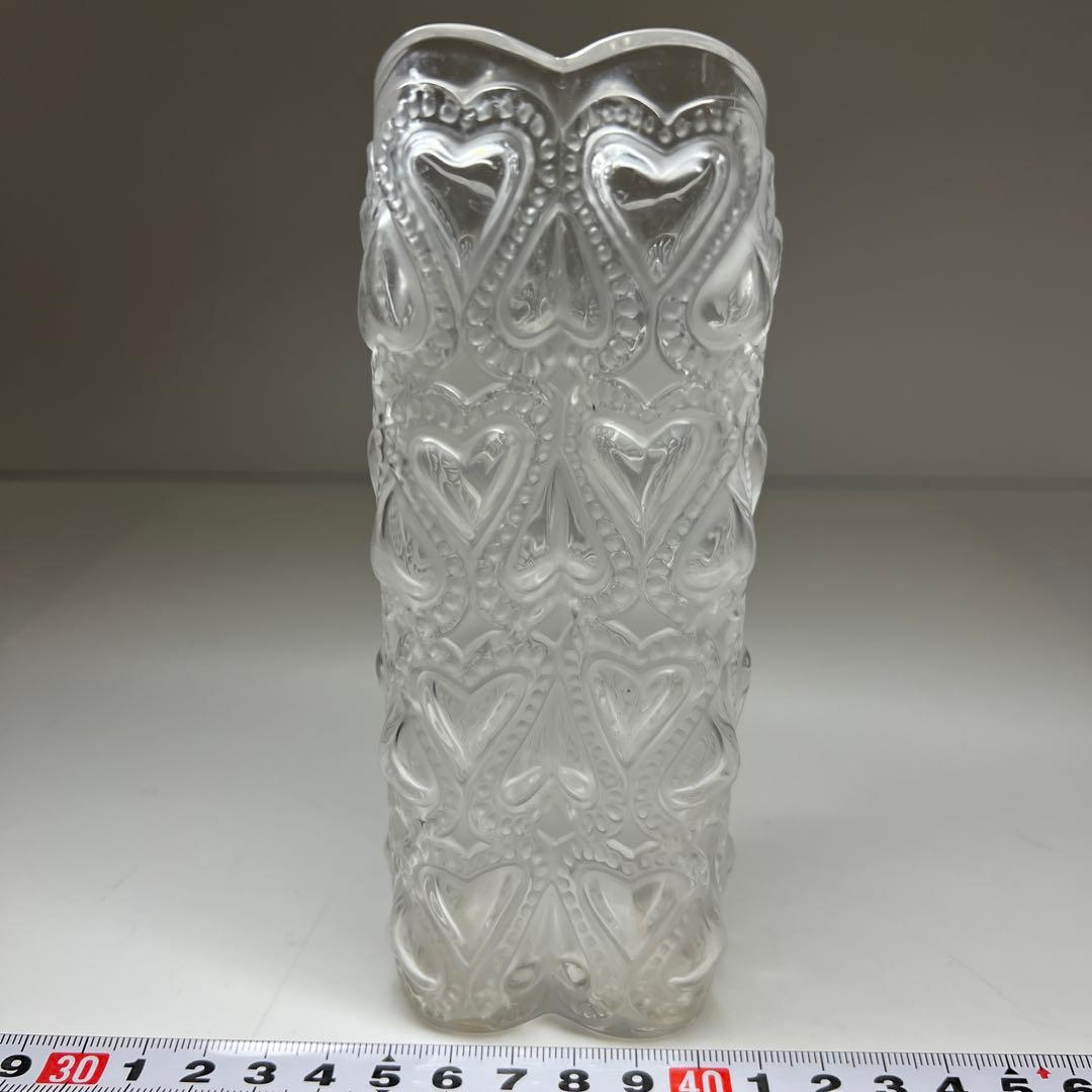 ラリック ハート フラワーベース 箱付 最大高さ16㎝ 東Y7-0904①トヒオ