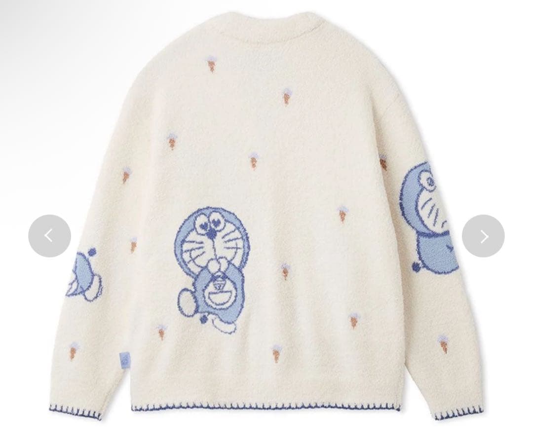 ジェラピケ　【ドラえもん】【レディース】ベビモコジャガードカーディガン