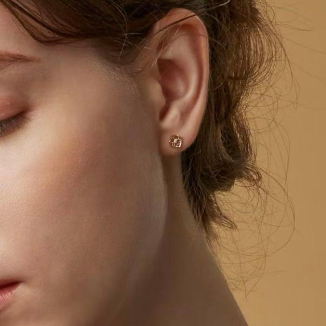 agete アガットK10 ダイヤモンド 0.04ct ピアス 【未使用】