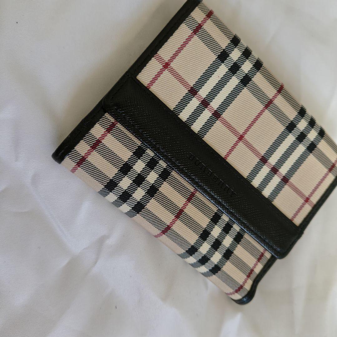 未使用品級　BURBERRY LONDON 折り財布　ノバチェック