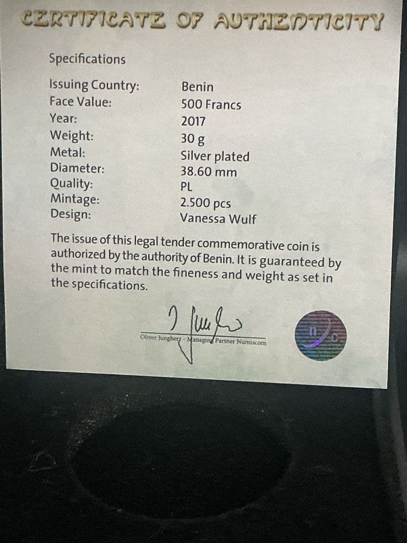 ミュシャ × 黄道十二宮 ― 牡牛座、Taurus　銀メッキ付き白銅貨