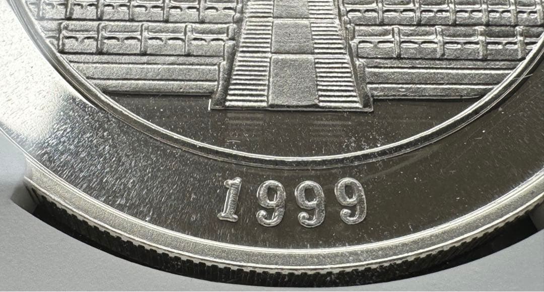 大型日付 - 1999年中国10元1オンスパンダ銀貨 1999 年 中国 パンダ 10