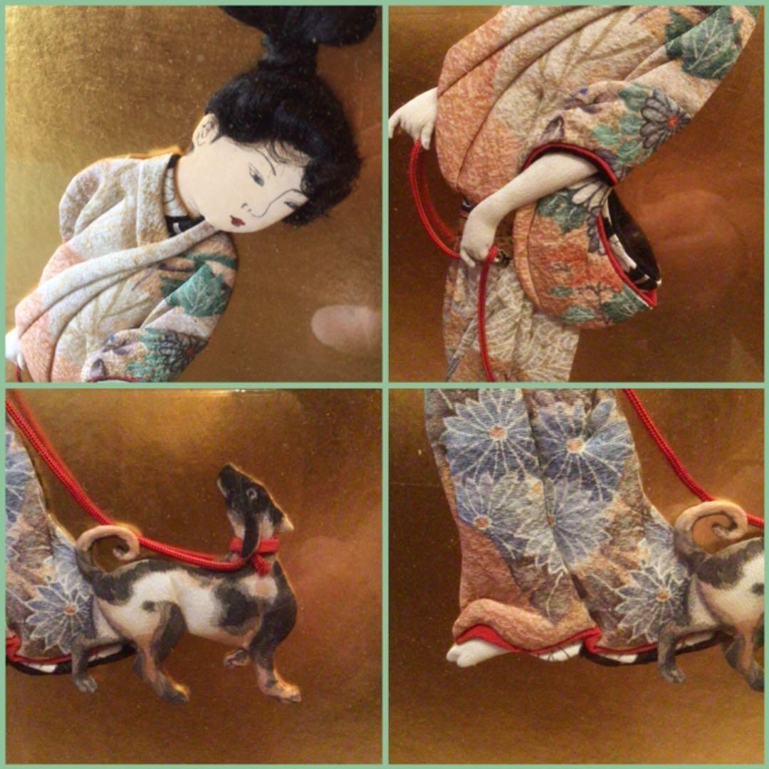 作家物　押し絵画　縮緬細工歌舞伎者（川越みよ子）10号栞付michiko❣️