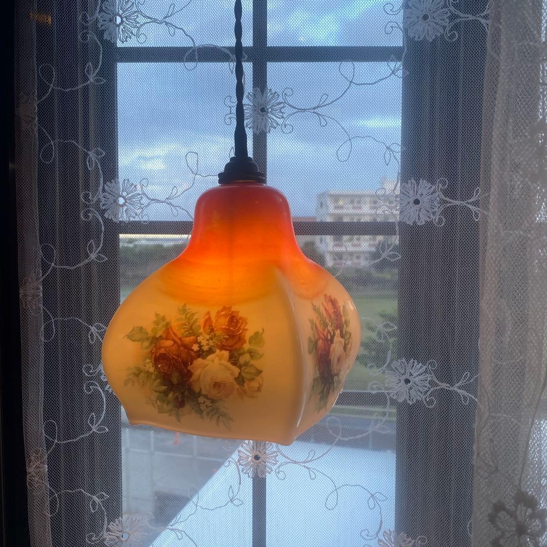 イギリスアンティークランプシェードのみ