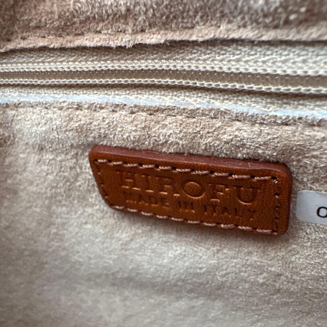 HIROFU ヒロフ レザーハンドバッグ 本革 品番03935 保存袋付