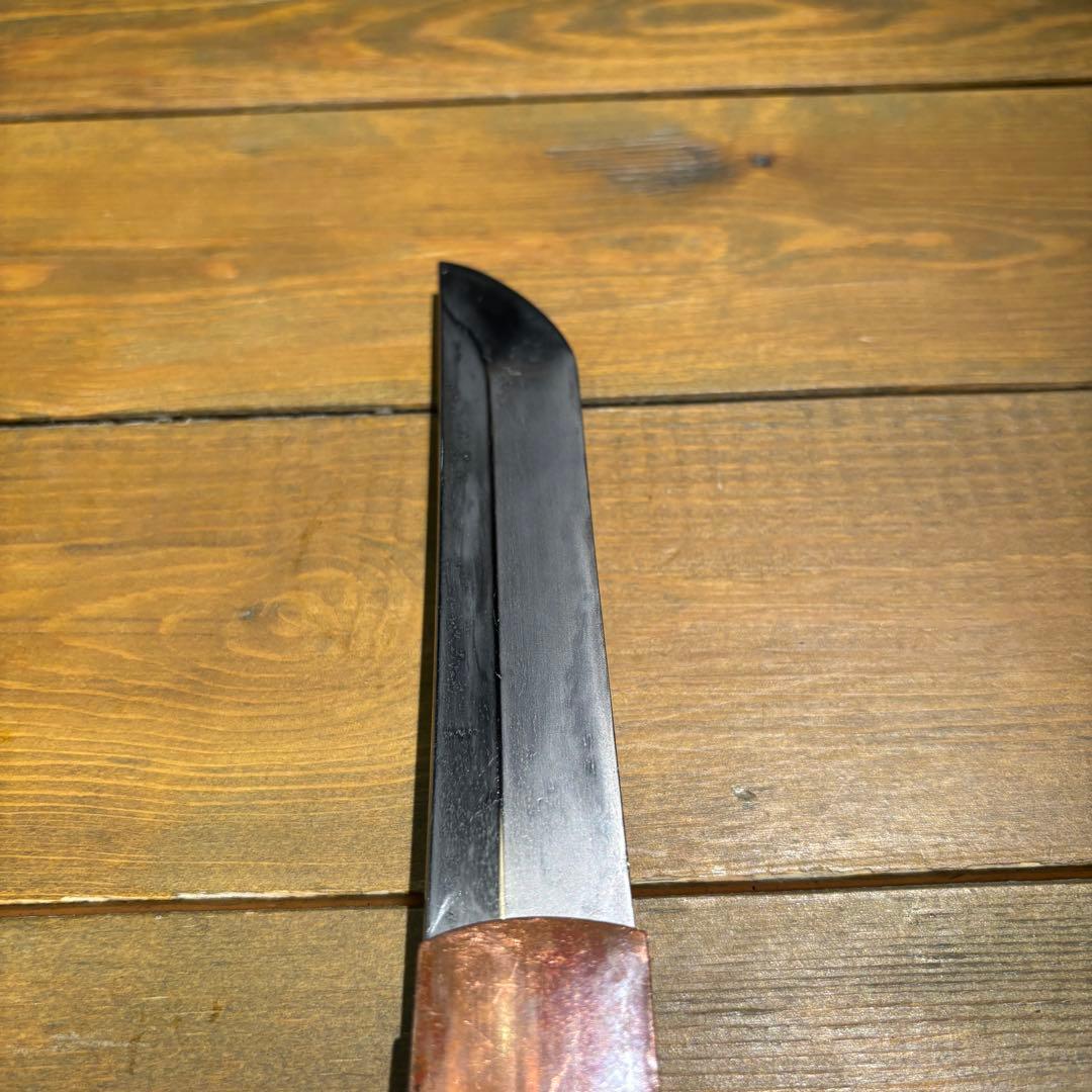 日本刀残欠クラフトナイフNo.72 備州長船住近景 拵 裏銘あり