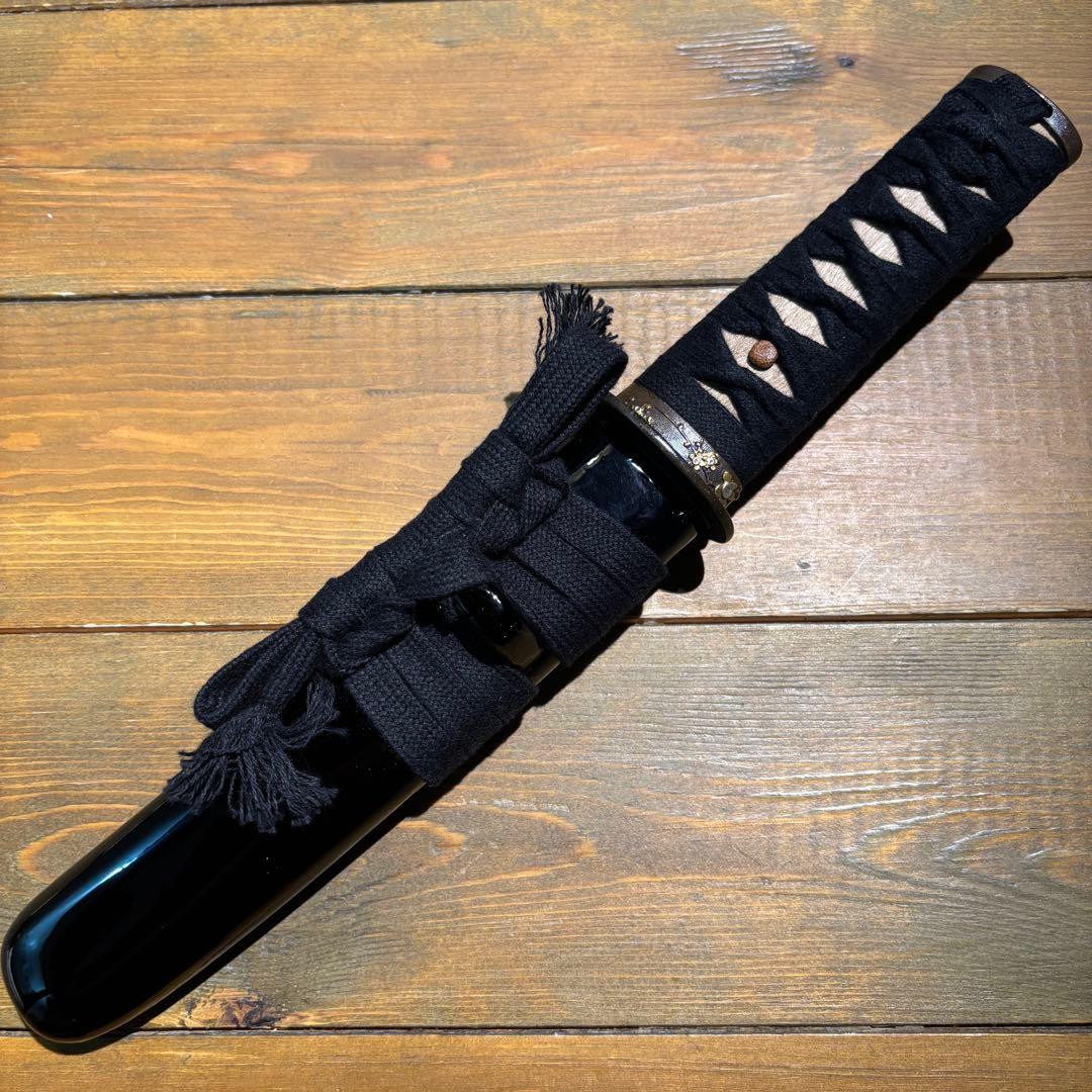 日本刀残欠クラフトナイフNo.72 備州長船住近景 拵 裏銘あり