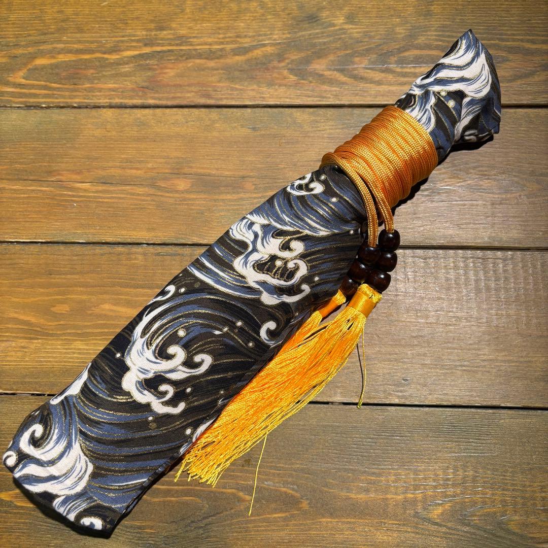 日本刀残欠クラフトナイフNo.72 備州長船住近景 拵 裏銘あり