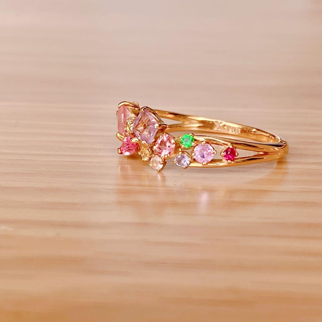 ビズー マルチカラージュエル サクラコフレ K18 BIZOUX