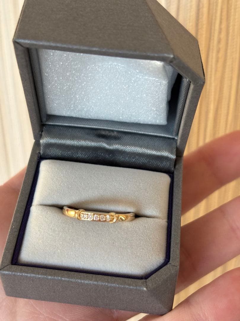 【こな】スタージュエリー　k18 ムーン　ダイヤモンドリング　13号